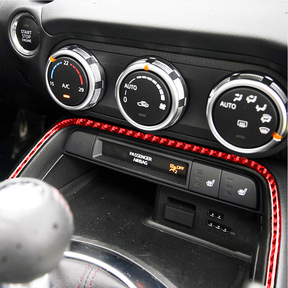 3Pcs Carbon Fiber Air conditioner outlet Sticker Trim for Cadillac CTS 2003-2007 v