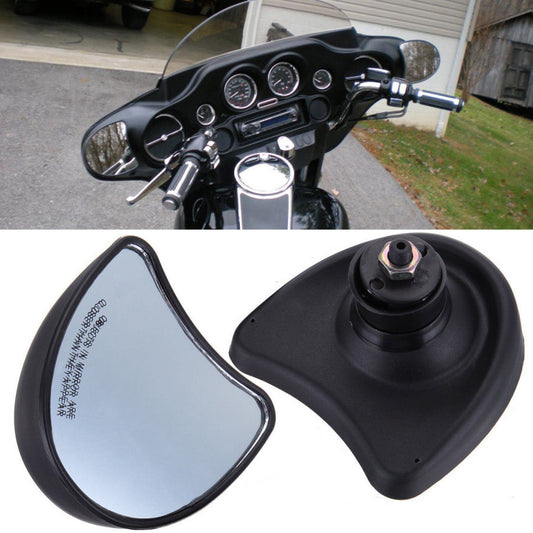 Black Fairing Mount Side Mirror for Harley FLHT Electra Street Glide Ultra 96-13 Q