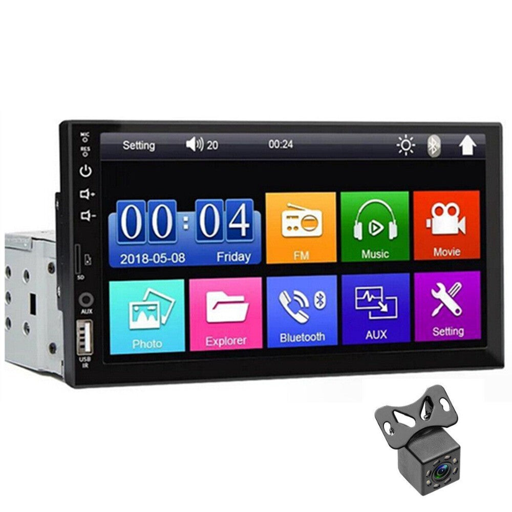 1-Din Fit For CarPlay Android Auto Car Stereo Radio Bluetooth FM USB AUX n
