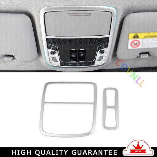 Front Rear Reading Lamp Frame Cover Trim for Honda CR-V 2017-2022 Matte Silver