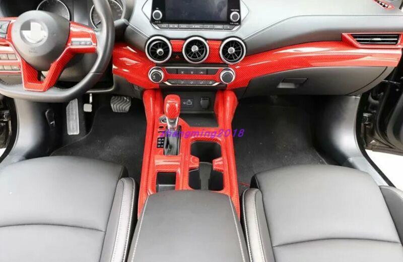 20-piece red ABS plastic interior trim kit for Nissan Sentra 2020-2022