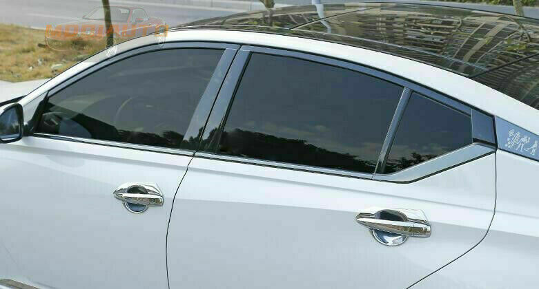 for Nissan Altima 2019-2024 Black steel Car Window Bottom Sill Strip Cover Trim