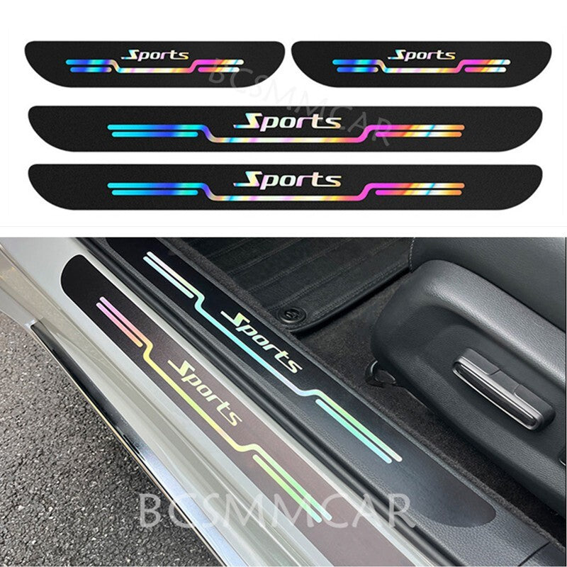 Car Door Scuff Sill Cover Exterior Panel Step Protector Self-Adhesive Accessory