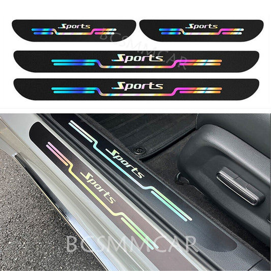 Car Door Scuff Sill Cover Exterior Panel Step Protector Self-Adhesive Accessory