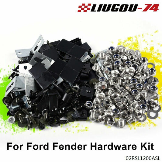Suitable  for ford  stainless steel complete fender flashing hardware kit, front and rear, new product Q