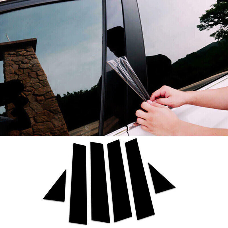 for VW for Passat 2011-19 Piano Black Pillar Posts Door Window Molding Strip Trim 6P