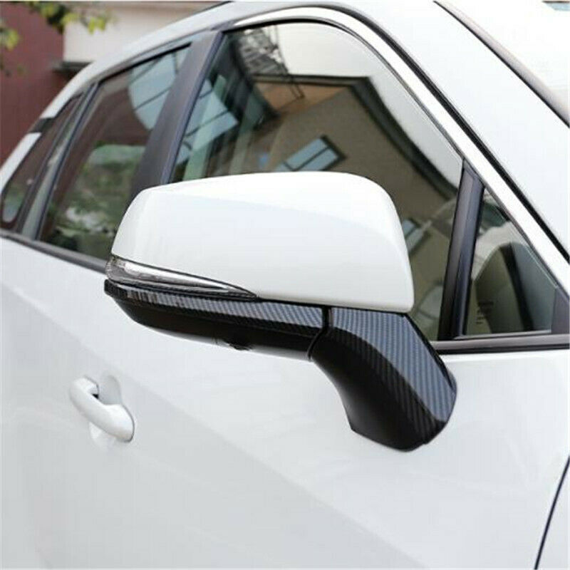 ABS Carbon Fiber Rearview Side Mirror Strip Cover Trim for Toyota for Sienna 2021-22
