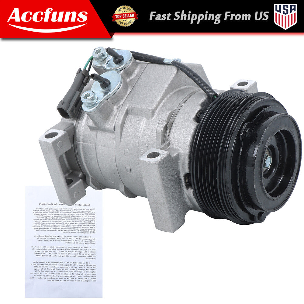Air conditioning compressor with clutch suitable for 2002-2013 Silverado 2500 HD 15100340- n