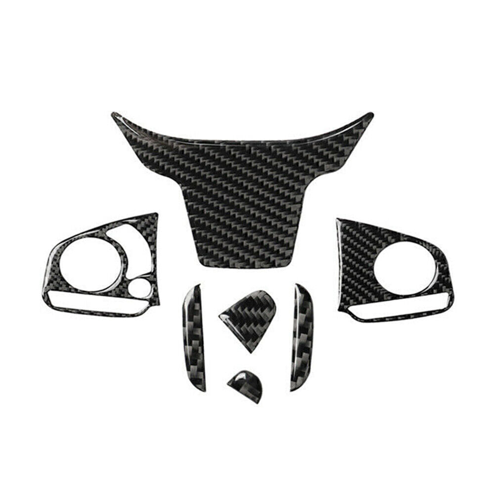 for Honda for Civic 10th 2016-19 4x Carbon Fiber Inner Steering Wheel Sticker Trim