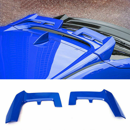 Blue Painted Roof Spoiler Tail Lip Wing Bar for Honda for Civic Hatchback 2016-2021
