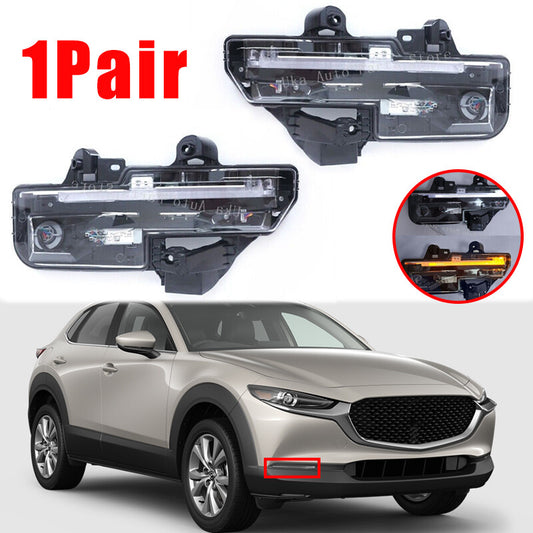 2Pc for Mazda CX-30 2020-2023 Pair Fog Lamp Daytime Running Light Fog Light LED v