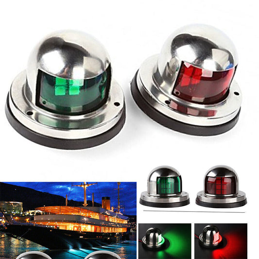 2pcs 12V Stainless Steel LED Lights Marine Car Boat Yacht Pontoon Bow Navigation n