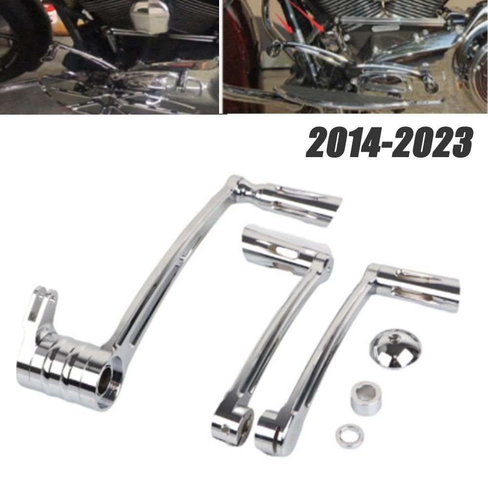 Suitable for Harley Touring models 2014-2023. Chrome brake arm shift lever with gearshift pin. n