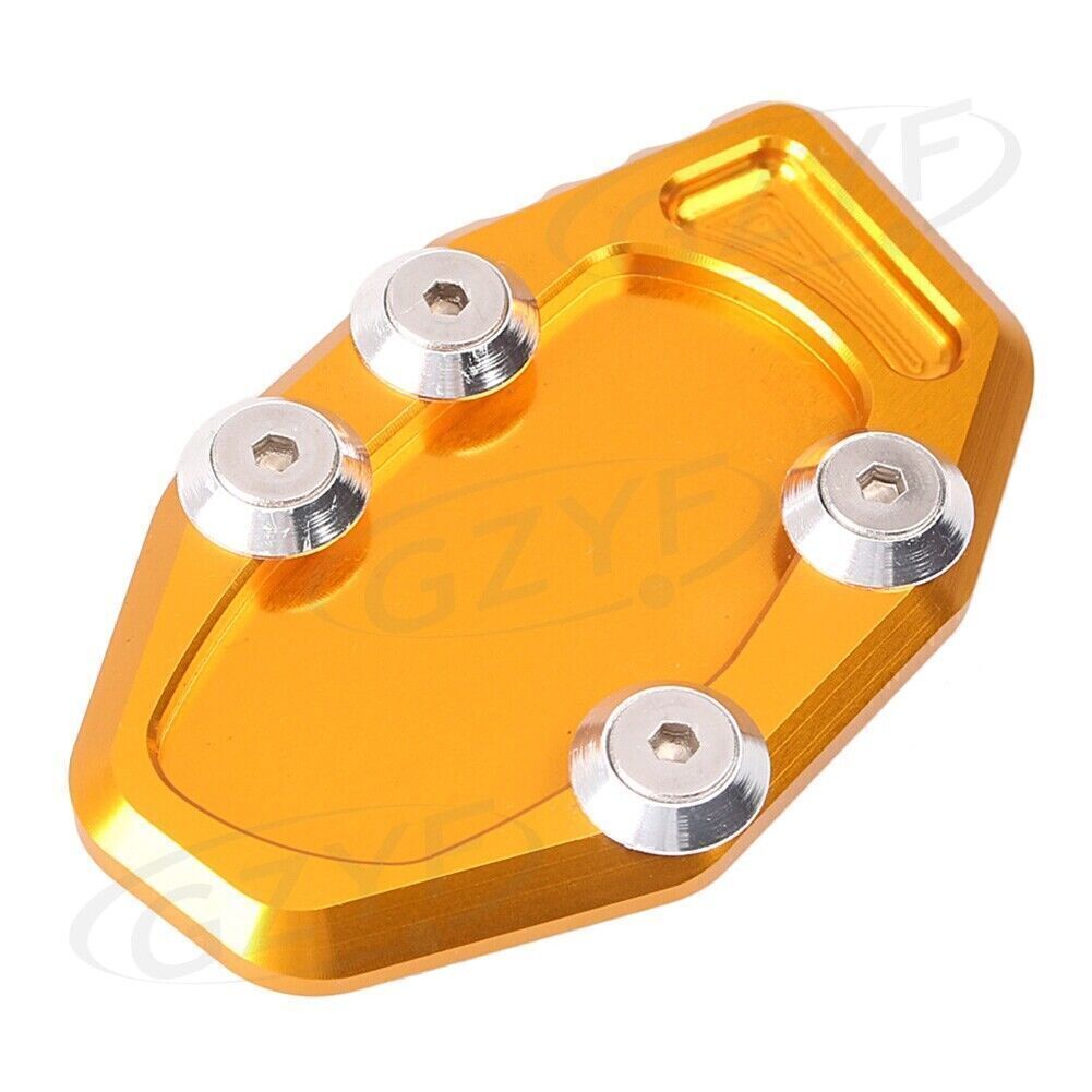 1 x Gold Side Stand Kickstand Plate Pad for Yamaha R25 2013-2015 14 R3 2015-2016 Q