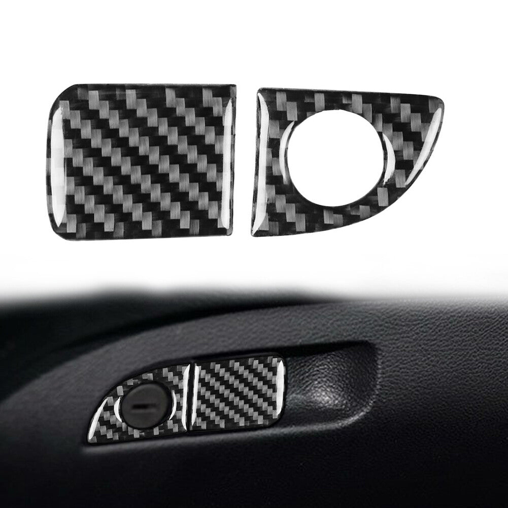 Carbon Fiber for Co -pilot Glove Box Handle Cover Trim FITS Doge for Challenger Charger