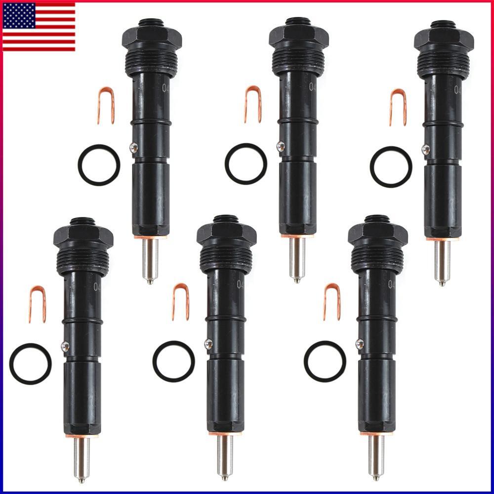 6Pcs Fuel Injectors 0432133864 For 1994-1998 for Dodge 12 Valve 5.9L +50HP