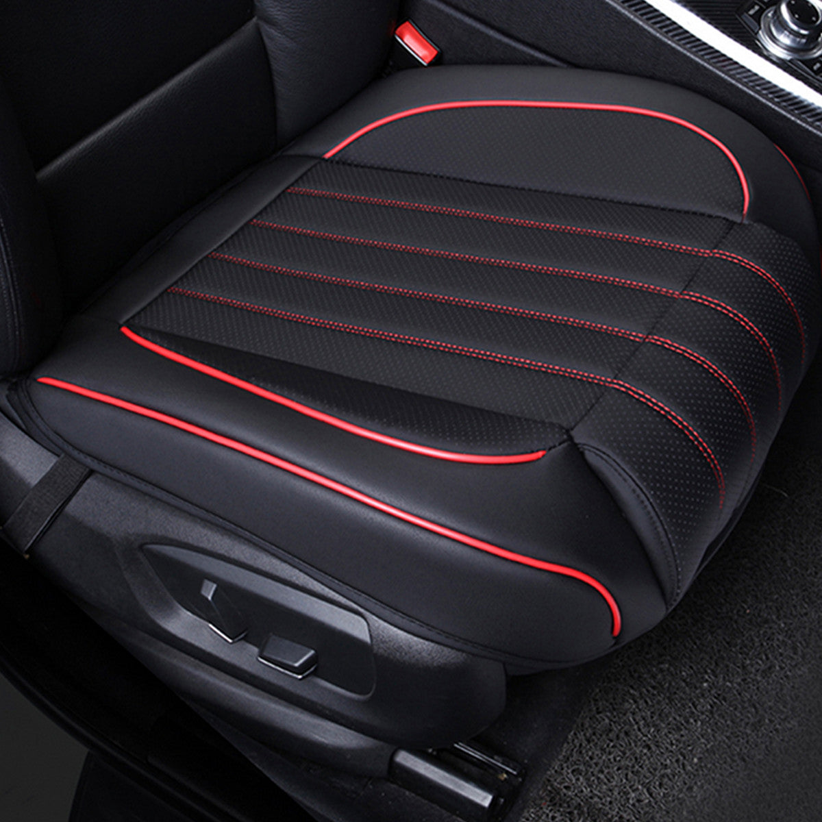 Full Surround Car Front for Seat Cover Breathable PU Leather Pad Mat Chair Cushion