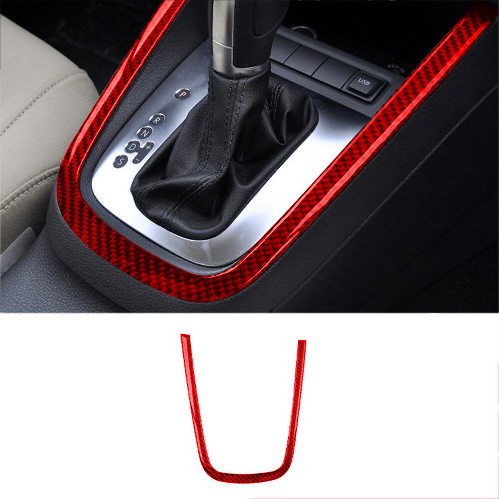Carbon Fiber Warning Light Button Cover Trim for Passat 2006-2011 v