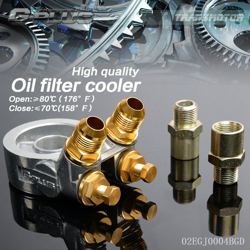 Suitable for oil filter cooler sandwich plate adapter AN10 oil adapter + turbo plate Q