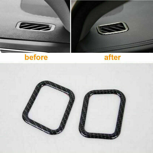 Carbon Fiber Dashboard Upper Air Outlet Vent Trim For 2014-19 for Toyota Highlander