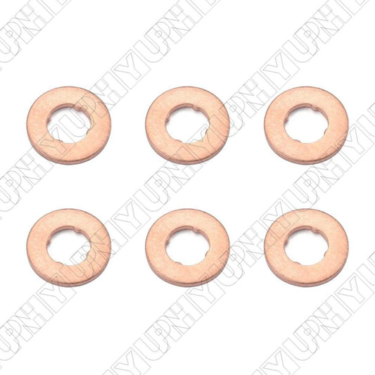 6Pcs Lower Fuel Injector Gasket Ring 924867 for BMW 1 2 3 4 5 Series Replacement Q