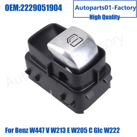 Black Window Switch for Mercedes Benz W447 V W213 E W205 C Glc W222 S Class