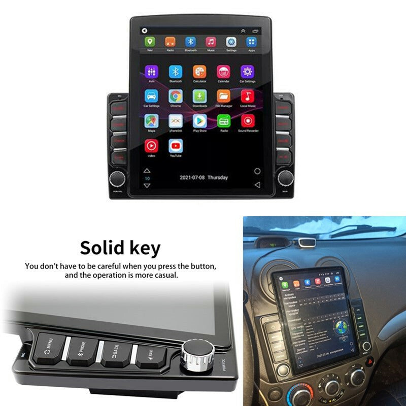 2Din Car Stereo Radio 9.7 Vertical Screen Bluetooth FM Player Android GPS Navi