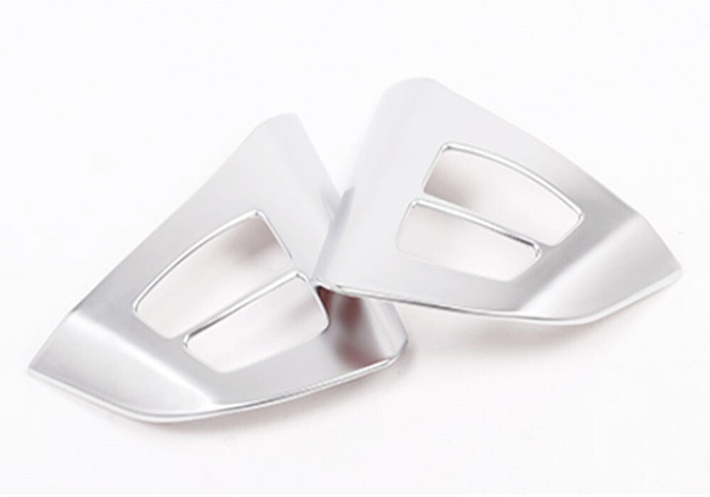 2¡ÁSilver ABS Interior Steering Wheel Button Trim for BMW X5 E70 X6 E71 2008-2013