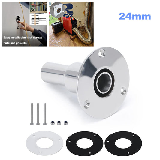 24mm stainless steel straight-through hull exhaust socket hardware suitable for boats and yachts - n