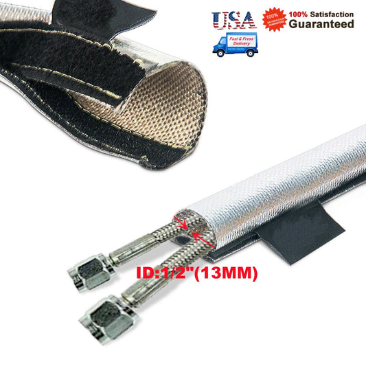1/2-inch ID 10-foot metal heat-insulated cable conduit cap wrapped with fabric tubing