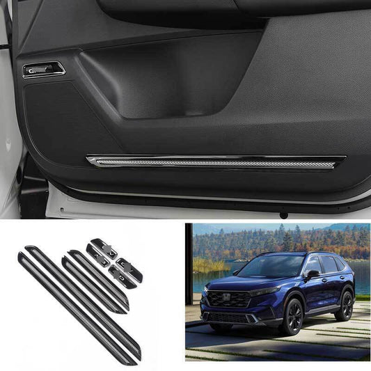 for Honda CR-V 2023-2024 Black Steel Inner Door Panel Strip Molding Cover Trim