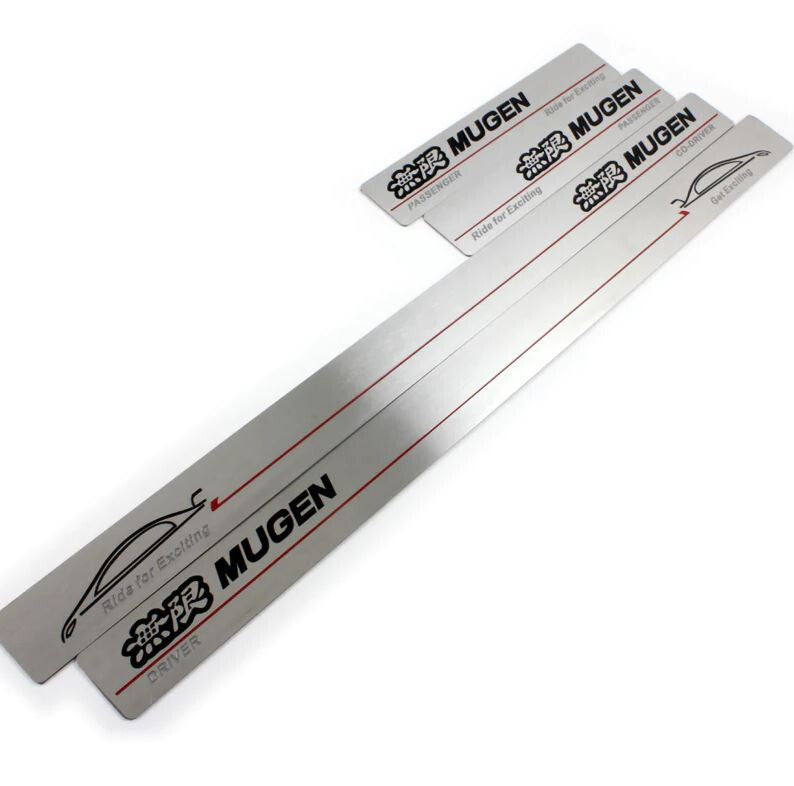 Car door and window protection sticker badge decorative strip Mugan silver for Honda