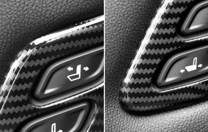ABS Carbon for Seat Memory Button Frame Cover Trim 1pcs for Genesis G70 2019-2023 n