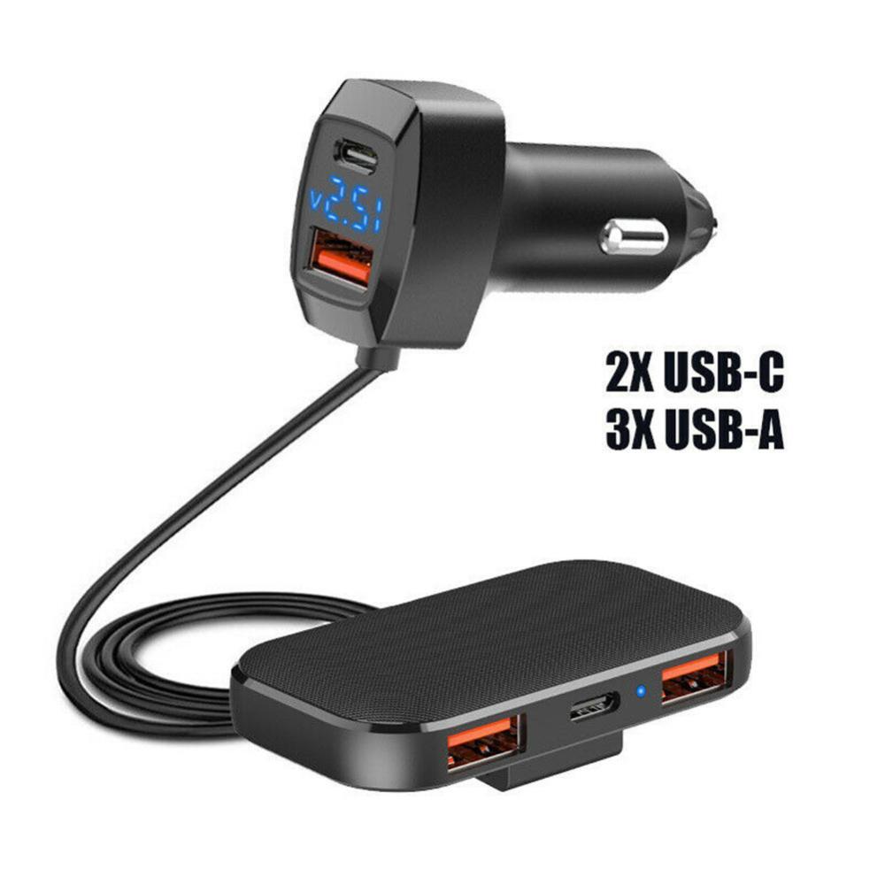 5V/6.2A 31W Multi Port USB Car Charger Cigarette Lighter Fast Charging Adapter
