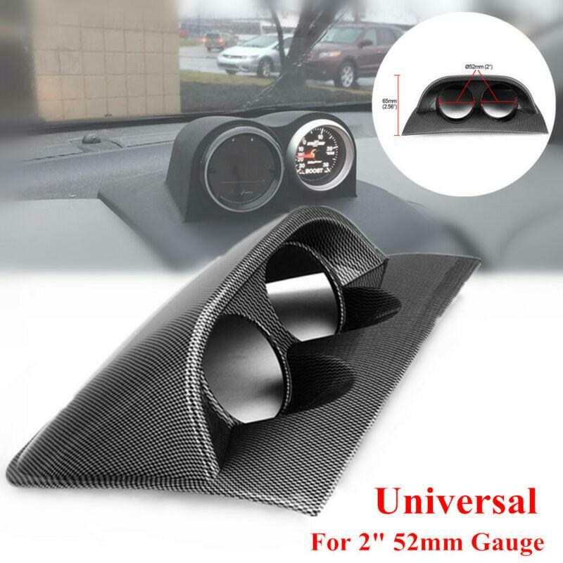 Carbon fiber automotive universal 2-hole instrument panel bracket protective cover 2 52 mm - n