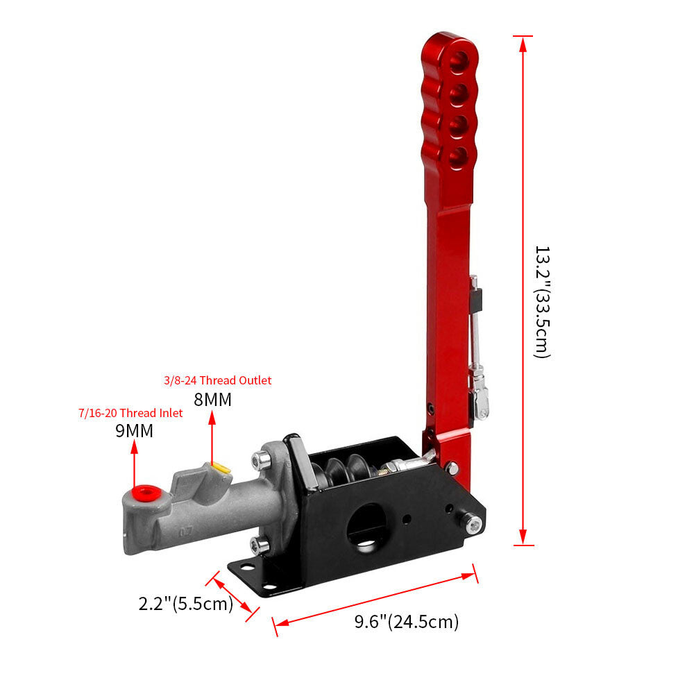 Aluminum Red Hydraulic Handbrake Drift E-Brake Racing Parking Lever Gear Kit