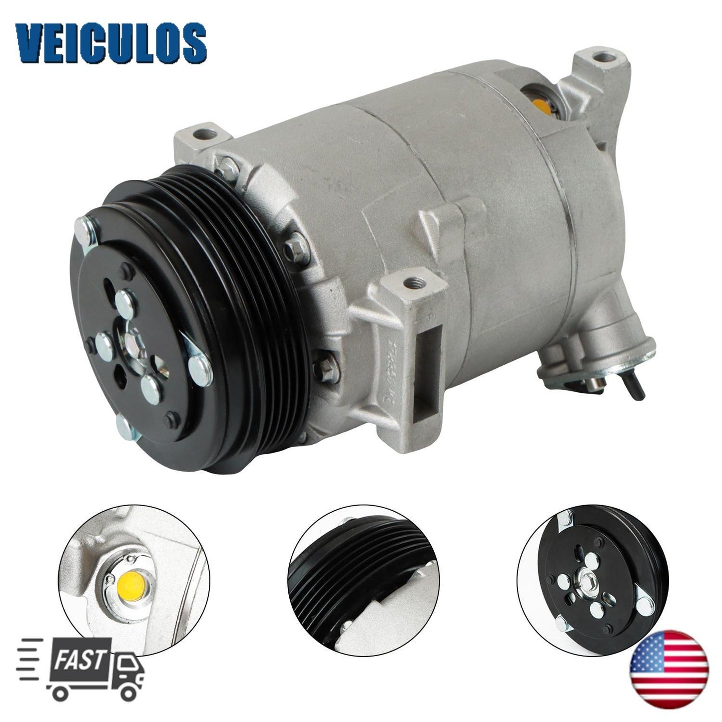 AC Compressor with Clutch for 2008-2010 for Chevrolet Cobalt HHR Cavalier for CO 20741C