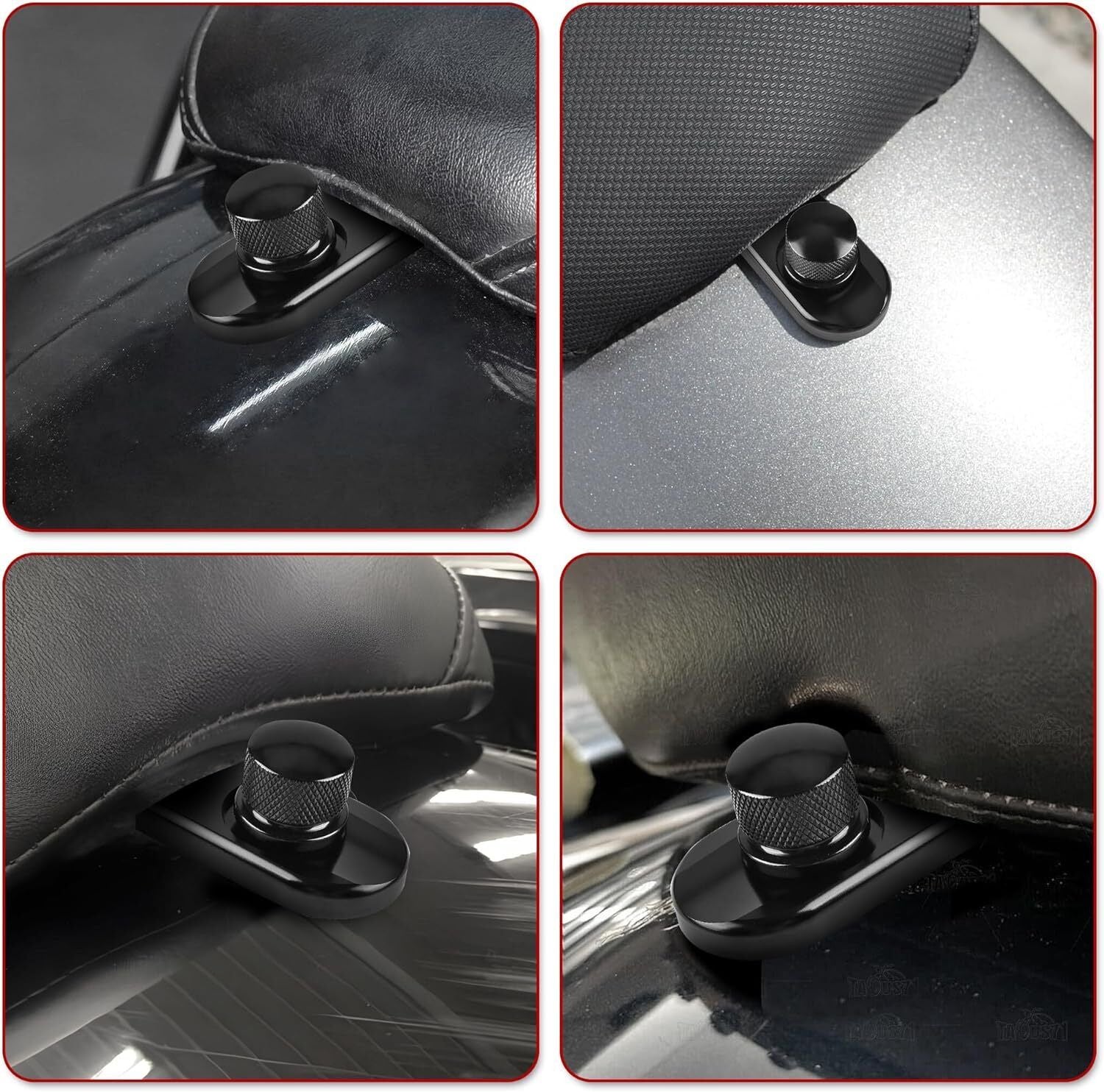 Black for seat bolt and screw mounting clip sleeve and nut kit for Harley Touring models 