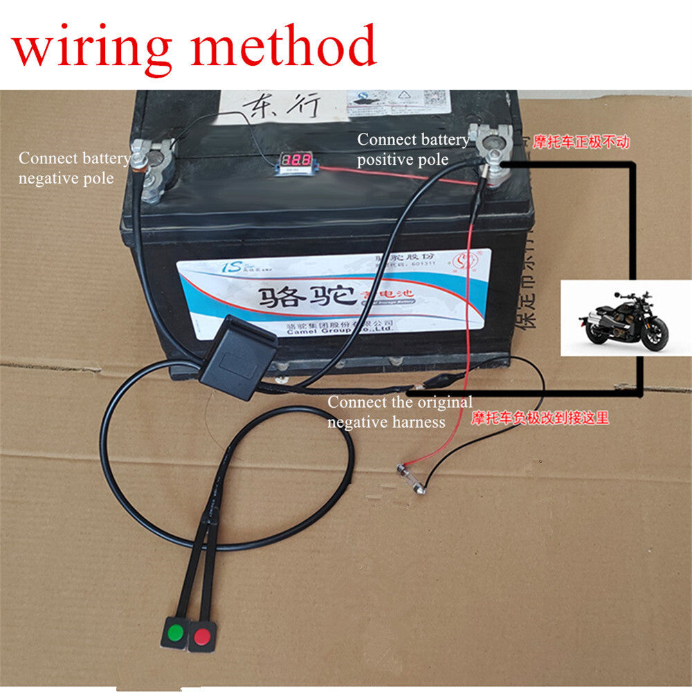 12V Motorcycle Battery Isolator Switch Disconnect Cut Off Master ON/OFF Button Q