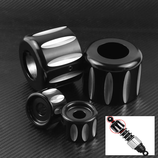 Rear Shock Lower Shock Top Mount Bolt Cover Fit for Harley Sportster 883 Black