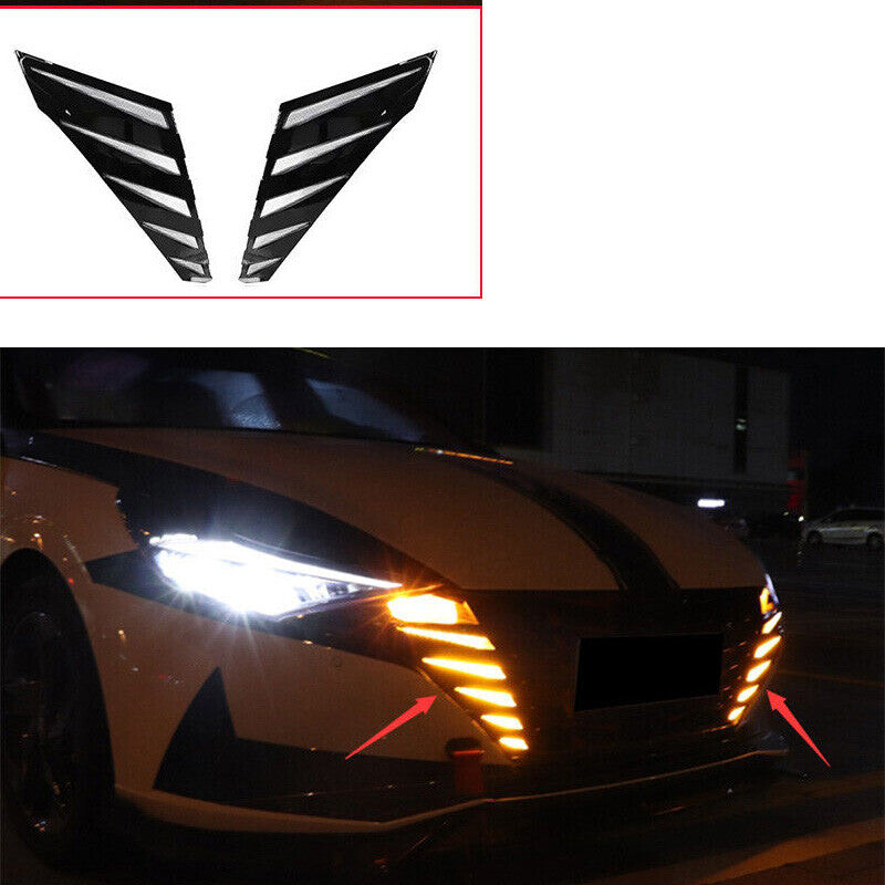for Hyundai for Elantra 2021-2023 LED Daytime Running DRL Signal Lights Kit Fog Lamp