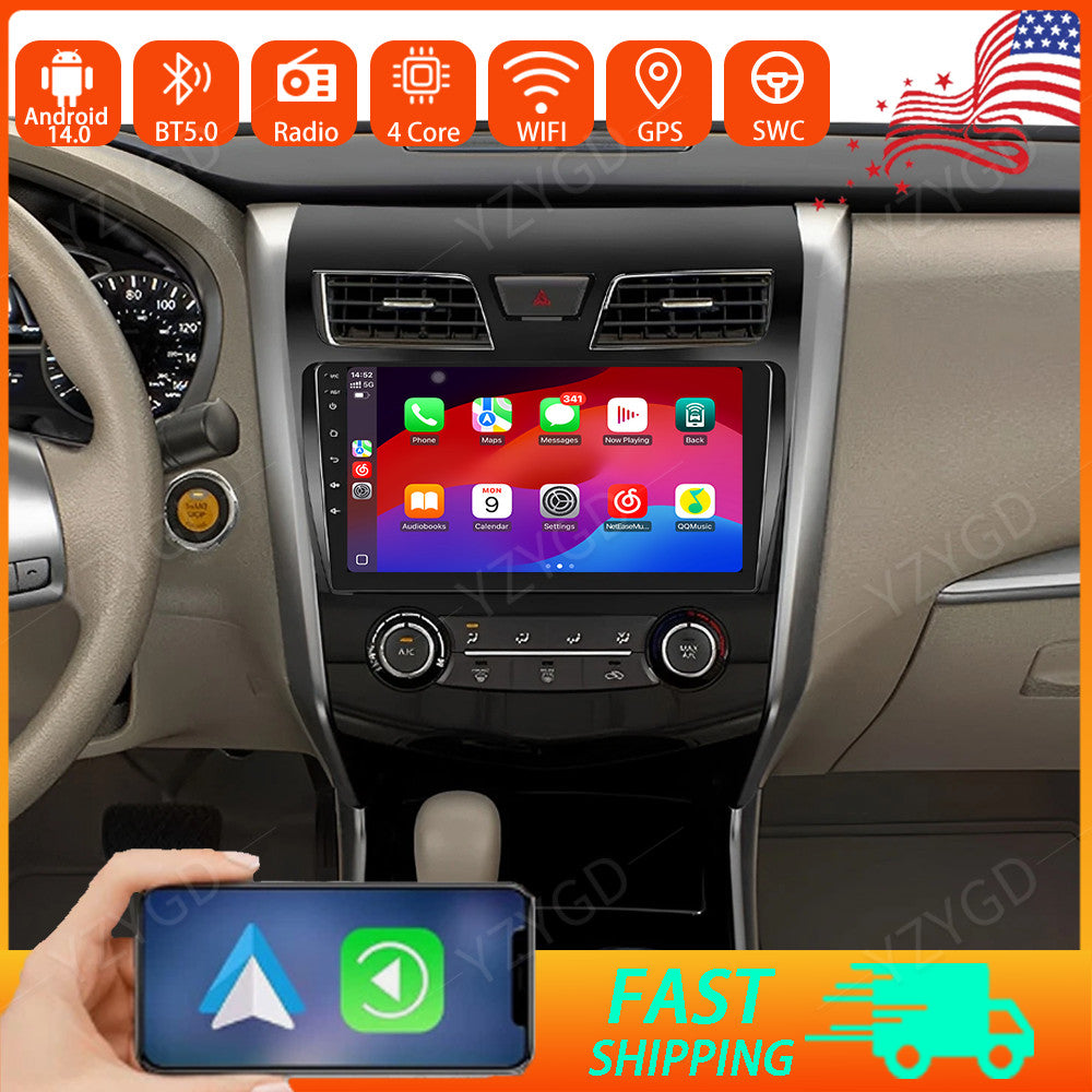 for Nissan for Altima 2013-2018 2+32GB CarPlay Car Radio Android 14 GPS Navi Screen