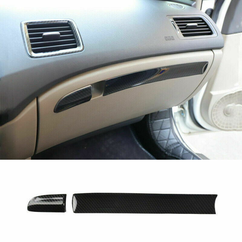 for Honda for Civic 8th 2006-2011 Carbon Fiber Instrument for Co -Pilot Decor Trim Panel