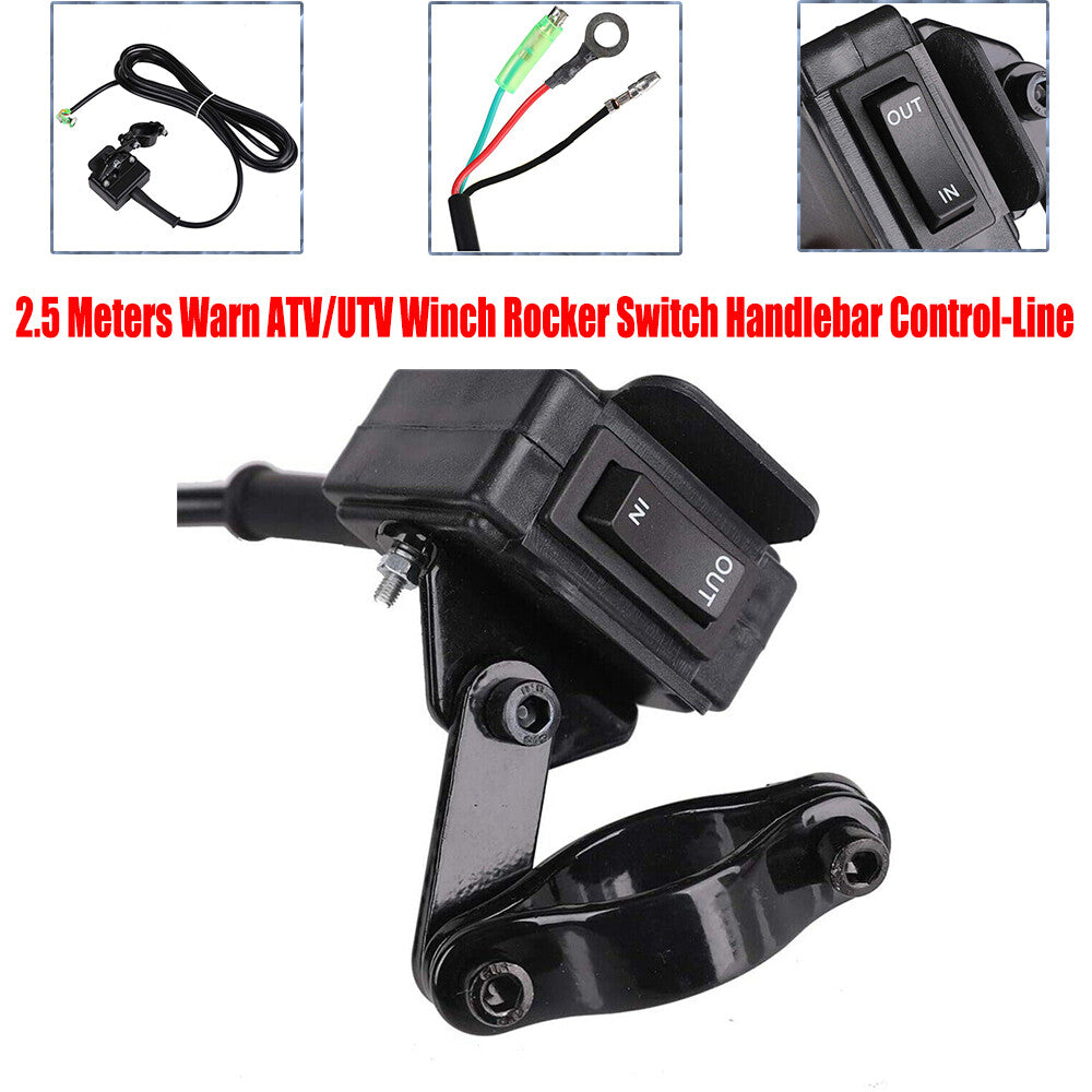 2.5-meter warning all-terrain vehicle/UTV winch rocker switch handlebar control cable accessories - n