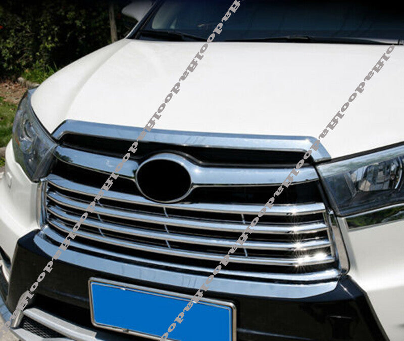 for Toyota Highlander 2014-2016 Chrome Front bumper Mesh Grille Grill Cover Trim