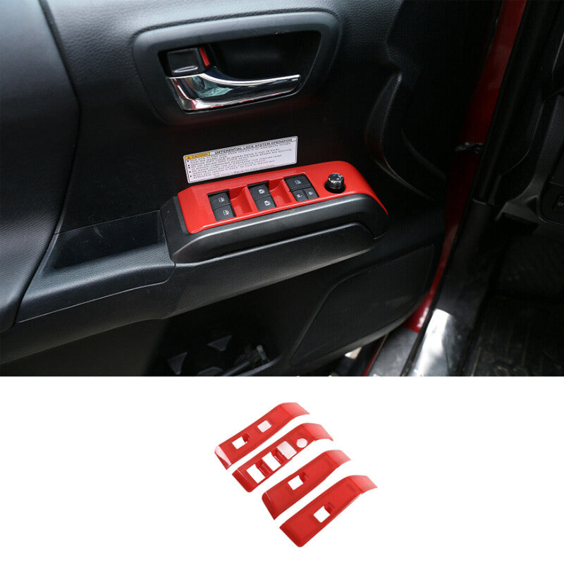 Red Engine Start Button Switch Cover Trim for Tacoma 2016-20 US- v