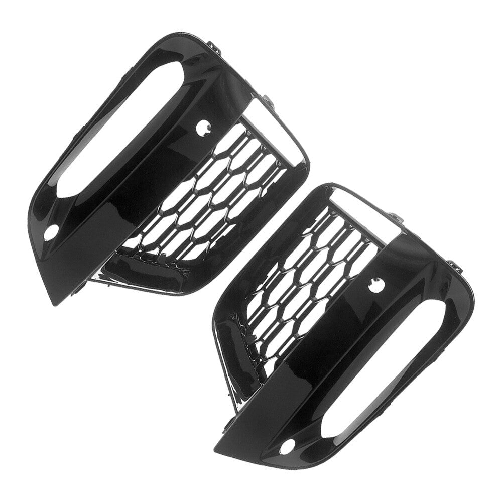 Pair Front Bumper Outer Grille Fog Lamp Cover for X3 G01 X4 G02 2019-2021 Black Q