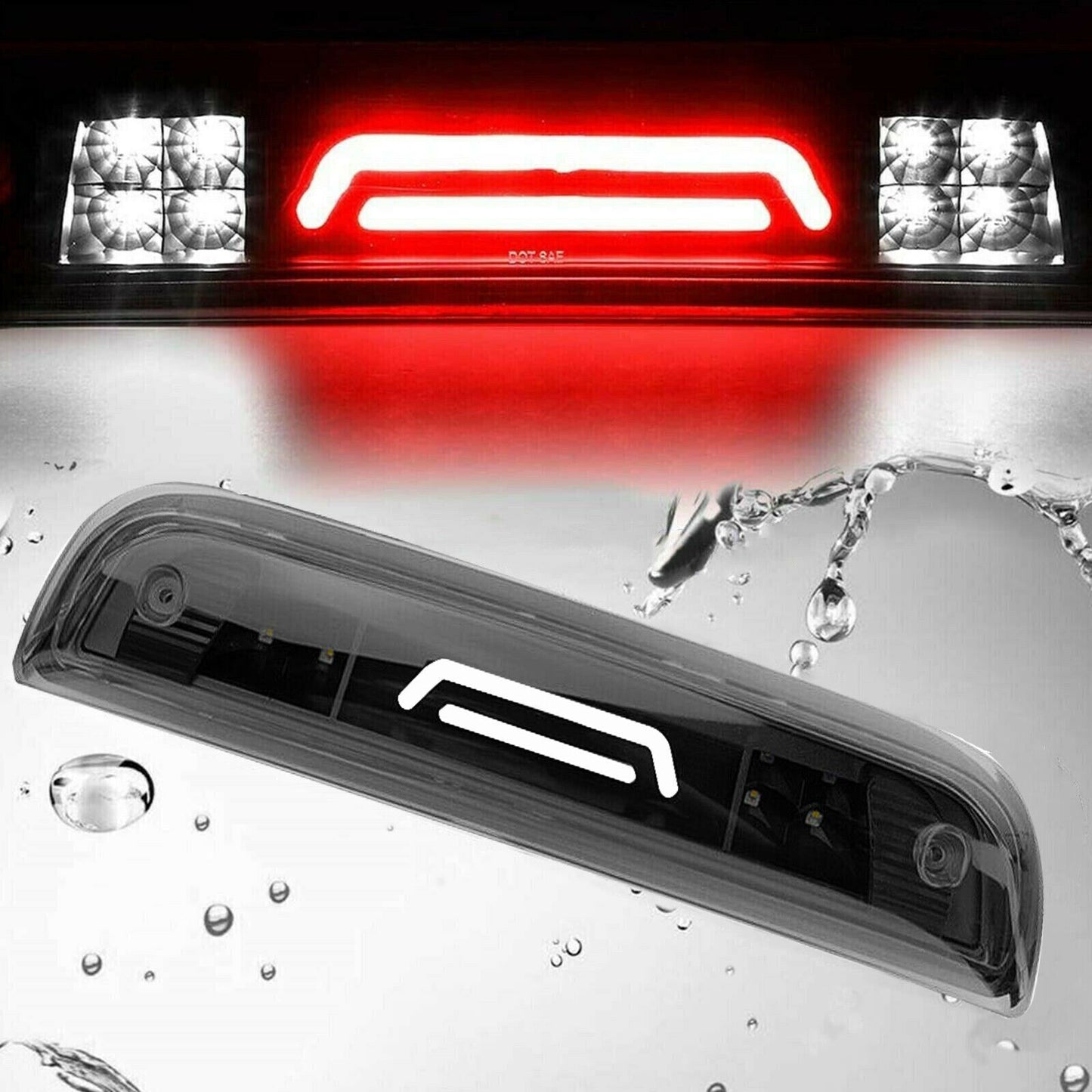 Smoke for LED 3rd brake and cargo lights, 14-18mm, Silverado 1500 2500 3500- n