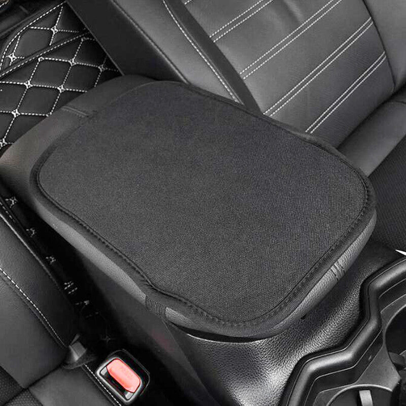 Car armrest cushion cover, summer center console box armrest mat, protective , black - n