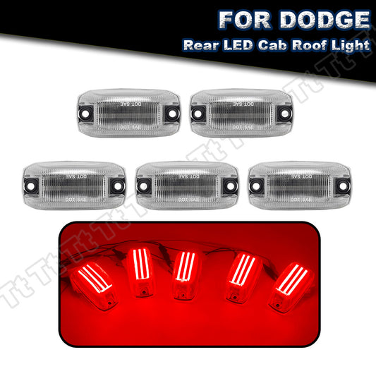 Clear LED Red Rear Cab Roof Marker Running Lights for Ram ProMaster 1500 2500 3500- v